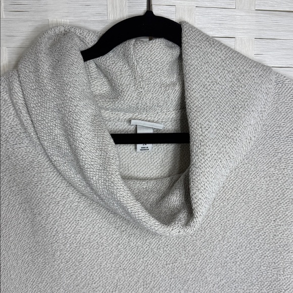 Ava & Viv Cowl-Neck Oatmeal with Gold Metallic Sparkle Thread Sweater Size 2X - Picture 3 of 10